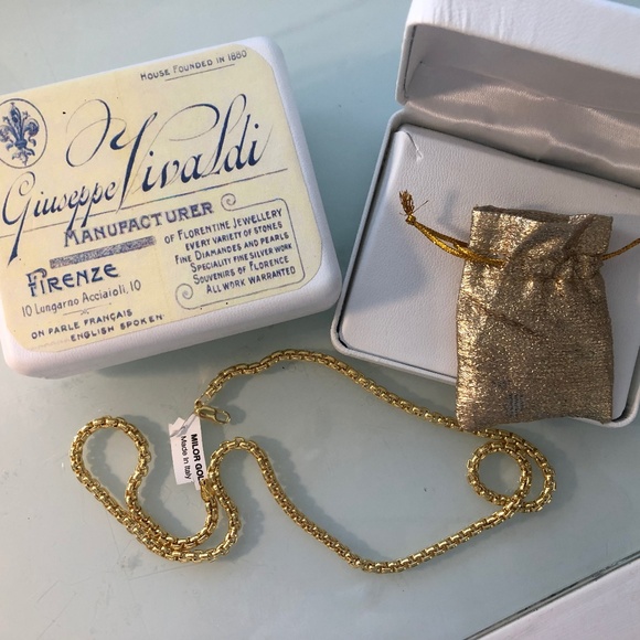 Guuseppe Vivaldi (Florence, Italy) Jewelry Gold Chain From Italy